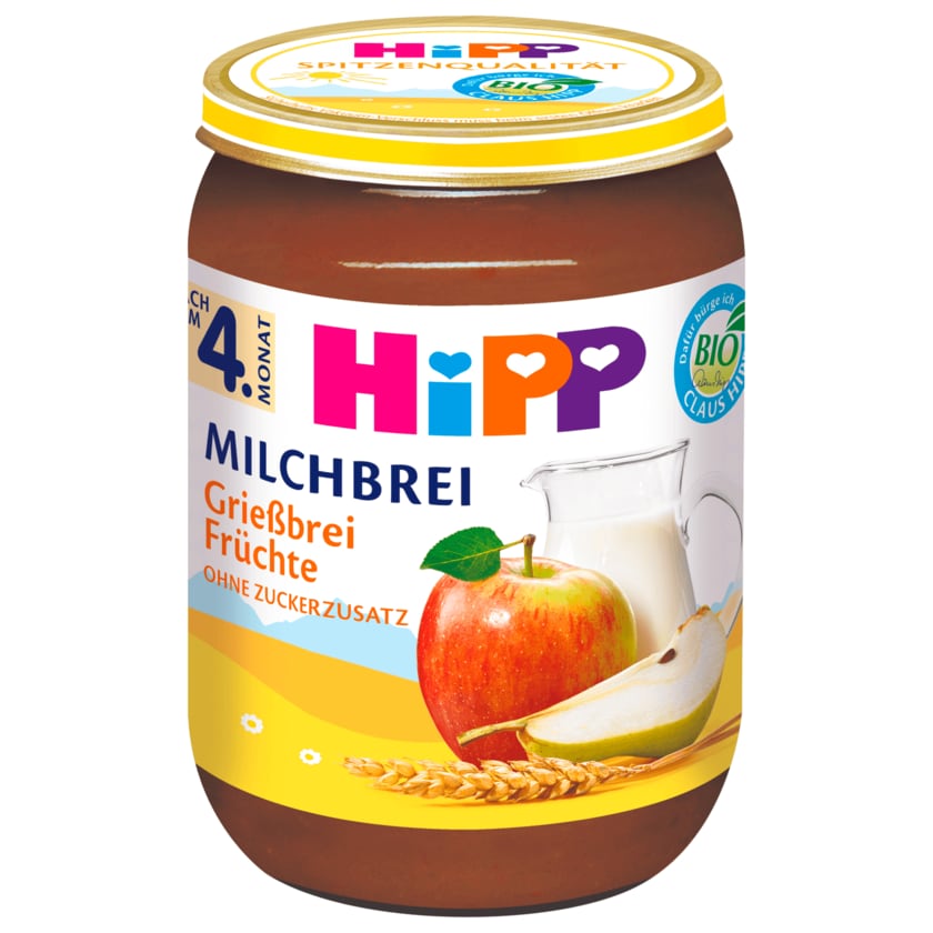 Hipp Bio Milchbrei Grieß-Früchte 190g